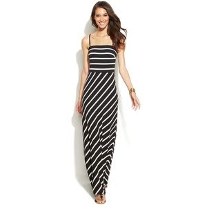 INC Strapless Striped Maxi Dress